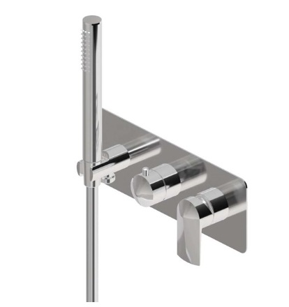 Newform DELTA ZERO 72269E/31030 dušikomplekt käsiduši ja 2-väljundiga ümberlülitiga – kroom, matt valge, matt must, PVD – vaskne pronks, must metall, läikiv kuld, harj. kuld, harj. must metall, harj. vaskne pronks