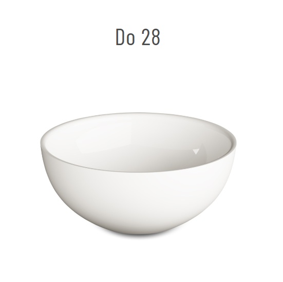 PAA DO 28 basin for small spaces, Ø 280xh-120mm, CastStone finishings – glossy white, glossy clay, glossy fog
