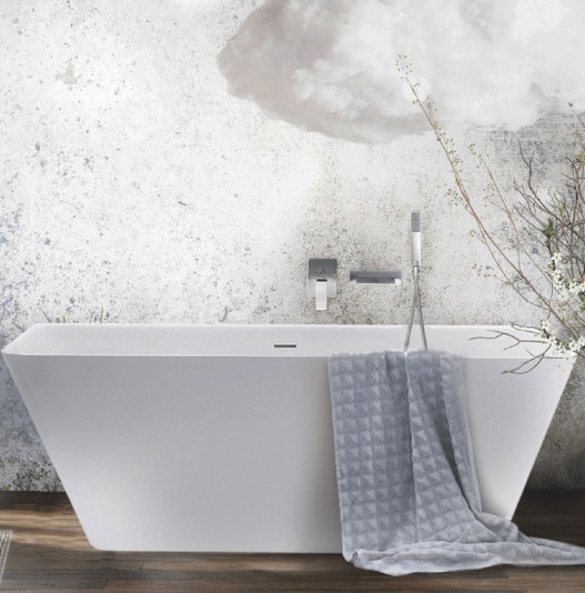 PAA QUADRO WALL seinaäärne vann, 1605x760xh-600mm, Silkstone viimistlused – matt valge, matt hall, matt beež, matt grafiit