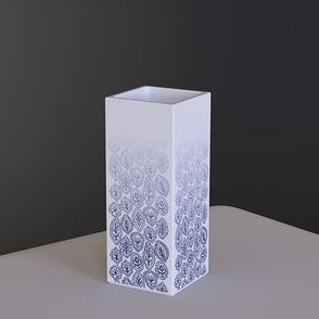 Flaminia TESSORA VA12GTES keraamiline mustriga vaas, 120x120xh-300mm