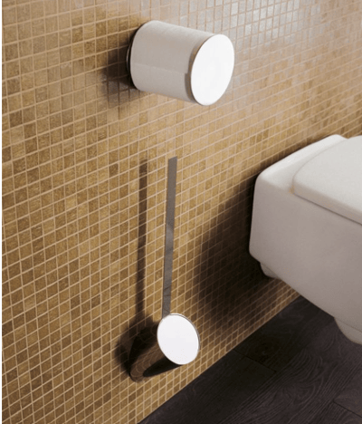 Hoop toilet brush set, toilet paper holder, hooks – chrome, matt black