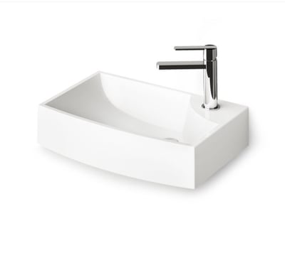 MINI STEP basin wall or surface mounting, 470x310xh-105 mm – Caststone glossy finishings