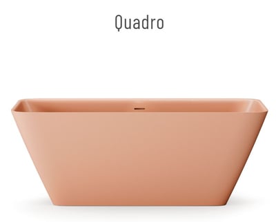 QUADRO iseseisev kivivann 1590x700xh-610mm, CastStone läikivad viimistlused – valge, clay/terrakota, fog/hallikasroheline