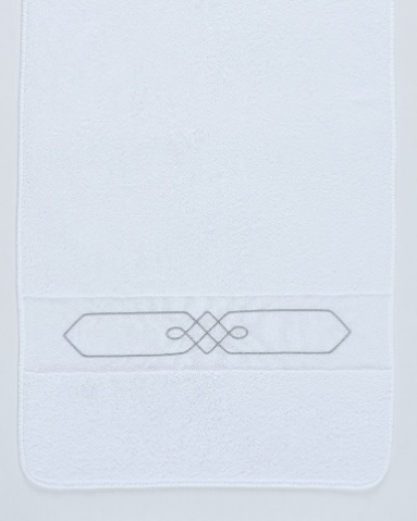 SPENCER cotton towel 40x75cm, white/silver decor