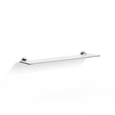 Decor Walther BASIC BA GLA60 glass shelf: Frosted glass shelf with chrome brackets on a white background