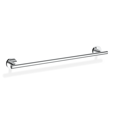 Decor Walther BASIC BA HTE towel rail: Wall-mounted round towel rail in a chrome finish on a white background