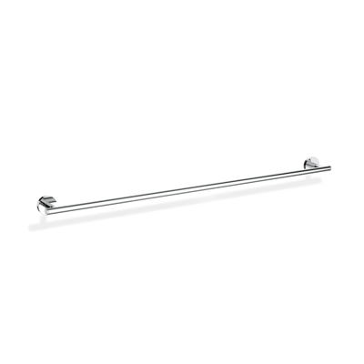 Decor Walther BASIC BA HTE towel rail: Wall-mounted round towel rail in a chrome finish on a white background