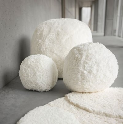 BALLON dekoratiivsed pallid, 75% puuvill, 25% akrüül – 1 värv & 3 suurust: diam-23cm, diam-32cm, diam-60cm