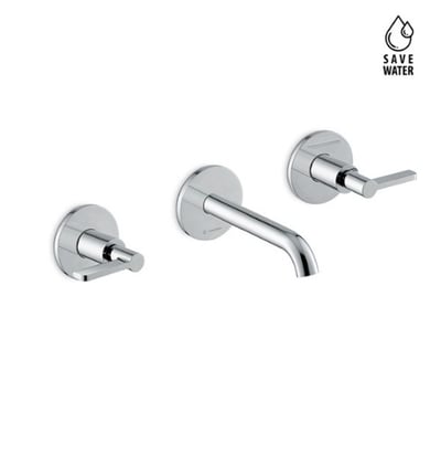 BLINK CHIC 71020E/27753 3-hole basin mixer wall, spout 159mm – chrome, matt black, groove bronze, PVD – copper bronze, gun metal, brushed pale gold, glossy gold