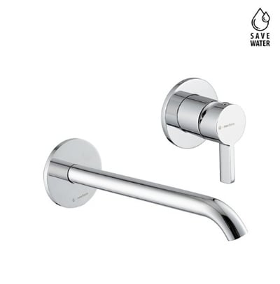BLINK CHIC 71030E/27851 basin mixer wall, spout 232mm – chrome, matt black, groove bronze, PVD – copper bronze, gun metal, brushed pale gold, glossy gold