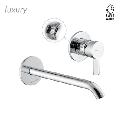 BLINK CHIC LUXURY 71130E/27852 basin mixer wall with pattern – chrome, matt black, groove bronze, PVD – copper bronze, gun metal, brushed pale gold, glossy gold