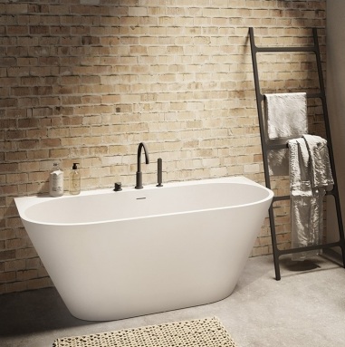 DECO WALL seinaäärne vann, 1660x810xh-630 mm – Silkstone viimistlused matt valge, matt beež, matt hall, matt grafiit