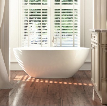 Dolce Silk freestanding bath, 1800x900xh-650mm – Silkstone matt finishings white and graphite