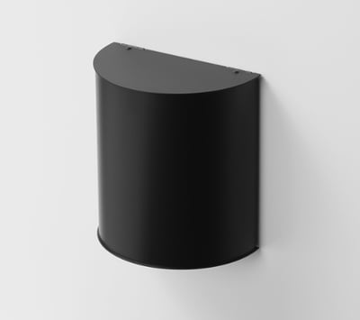 DW 31 waste bin wall with lid – chrome, matt black