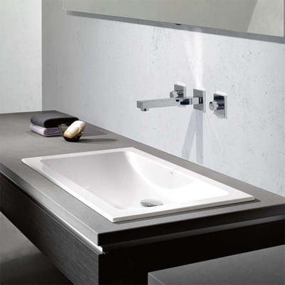EB.R800 glazed steel basin built-in