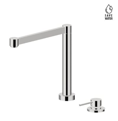 X-TREND 2439 köögisegisti “akna alla”, jooksutoru kõrgus 38-230mm – kroom, harjatud nikkel