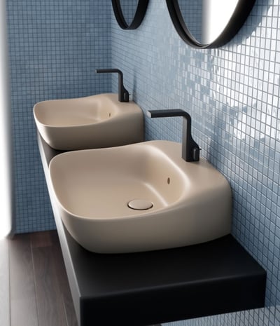 Fluo product line (washbasins, wc and bidet) – different glossy and matt finishings