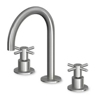 HELM ZHM515.X 3-hole basin mixer, AISI 316L – 6 finishings in brushed, brushed diagonal knurling, brushed vertical knurling