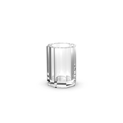 Decor Walther KRISTALL KR BER tumbler: Faceted clear crystal glass tumbler on a white background