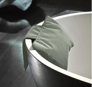 LOFT NKH vannipadi vasturaskusega – valge, must, hallikasroheline