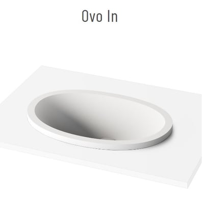 OVO SILK IN basin, 550x372xh-170mm – Silkstone matt white, matt grey, matt caffelatte, matt graphite