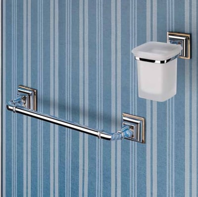 Portofino product line, classical style bathroom accessories – chrome, gold plated