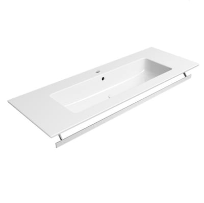 8887111 PURA wall hung, on furniture washbasin 1220x460mm, Extraglaze enamel – white glossy, matt finishings: ardesia, creta, white