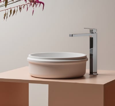 RISE 7RI200BI valamu tööpinnale 380xh-130mm – matt valge Cristalplant Biobased