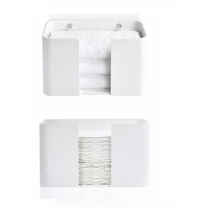 STONE WPTB/STONE SPTB holder for paper sheets and guest towels – white matt, black matt