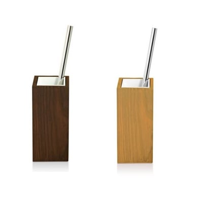 WO SBGB/WO SBGE wooden toilet brush – dark thermo-ash/polished stainless steel, beech light/polished stainless steel