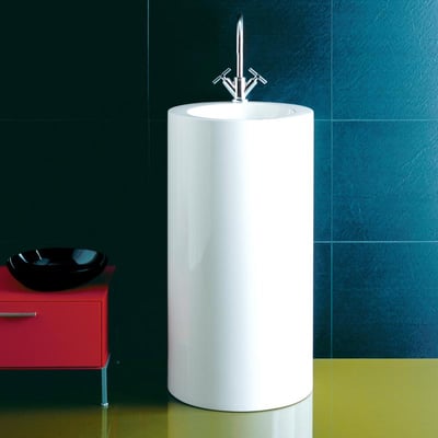 WT.RX400KH glazed steel washstand