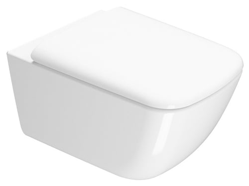 GSI 901211 + MS90C11 GSI Sand seina wc pott + vaikselt sulguv kaas, valge – UUS