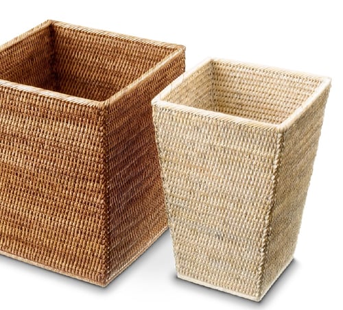 Decor Walther BASKET QK/ BASKET KK rotangist paberikorv kandiline/koonusjas – hele rotang, tume rotang. BASKET QK