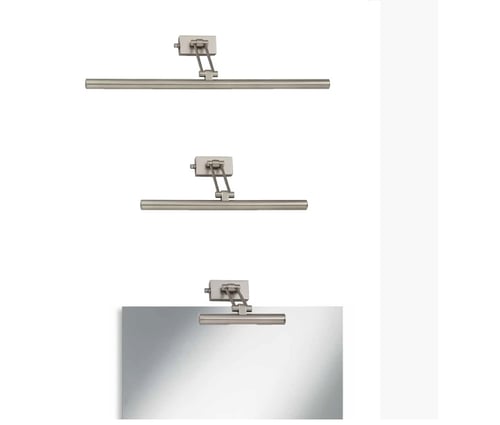 Decor Walther DIM 20/DIM 40/DIM 60 peegli- või maalivalgusti, IP20 – kroom, harjatud nikkel, kuld