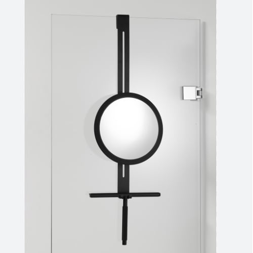 Decor Walther HANG UP kosmeetikapeegel klaasist dušiseinale (ilma klaasipuhastajata) – kroom, matt must