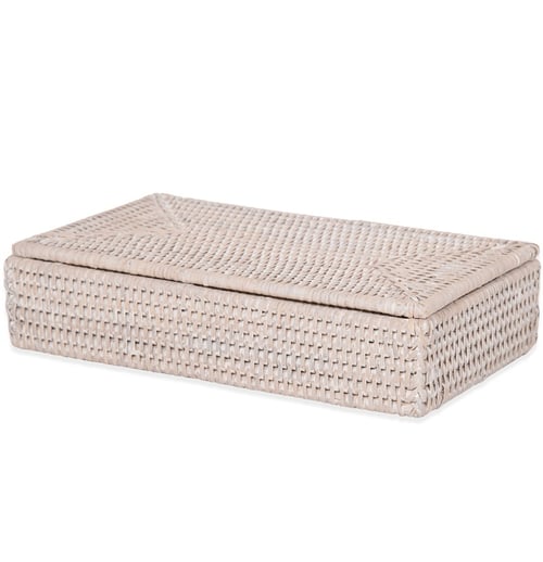 Decor Walther BASKET BMD multifunktsionaalne rotangist karp kaanega, 300x160xh-60mm – hele rotang, tume rotang