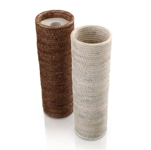 Decor Walther BASKET ERH rotangist varurullihoidja, d-160xh-445mm – hele rotang, tume rotang
