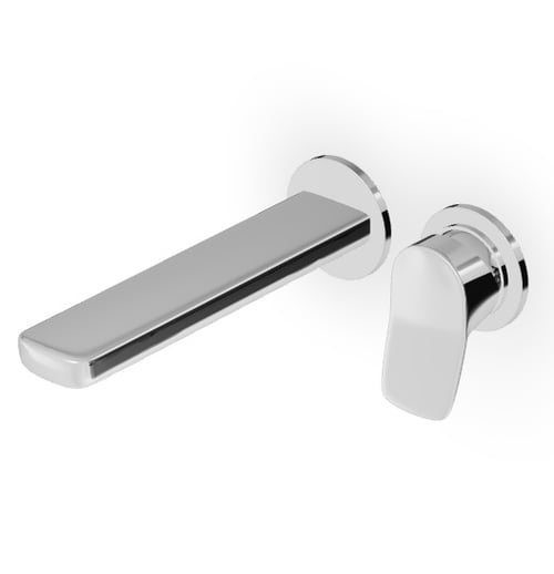 Zucchetti BRIM ZBR675+R99815 2-osaline valamusegisti, tila 180mm – kroom, harjatud nikkel, must matt (reljeefne)