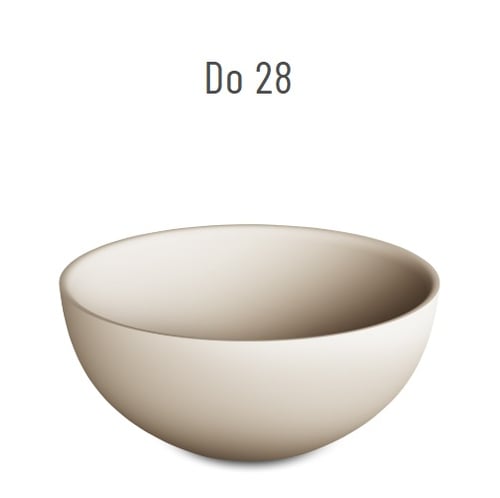 PAA DO 28 valamu väiksesse ruumi, Ø 280xh-120mm, Silkstone viimistlused – matt valge, matt hall, matt beež, matt grafiit