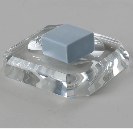 Decor Walther KRISTALL KR STS crystal glass soap dish – crystal clear, pink, violet, amber, anthracite, english green, capri blue, burgundy