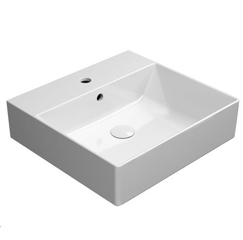 GSI 9430111 KUBE-X valamu seinale, tööpinnale 500x470mm, Extraglaze glasuur – valge läikiv, matt must, matt valge