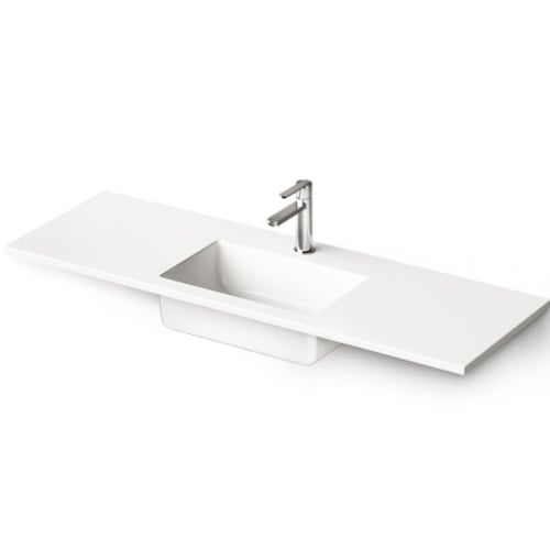 PAA LOTO MINI 120 valamu mööblile ja seinale, 1200x400xh-18/160mm, CastStone läikivad viimistlused