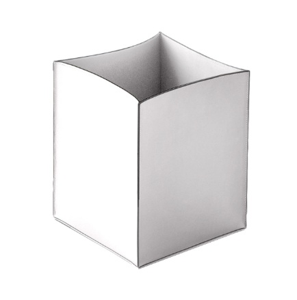 Decor Walther NAPPA PK paberikorv 13L, 240x240xh-280mm, akrüülist sisemine konteiner, täisnahk – lumivalge, suitsuhall, mustjaspruun