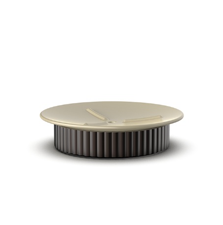 Decor Walther OF.LINE SA, soap dish, 3 x 12.5 x 12.5cm – ceramic/aluminium many colour combinations (pic mocca/dune)