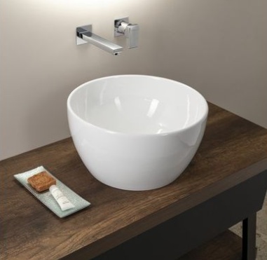 GSI 885211 PURA valamu tööpinnale, d-420xh-220mm, Extraglaze glasuur – valge läikiv, matid viimistlused: agaaviroheline, must, vanaroosa, helehall, helebeež, jääsinine, tuvihall, valge