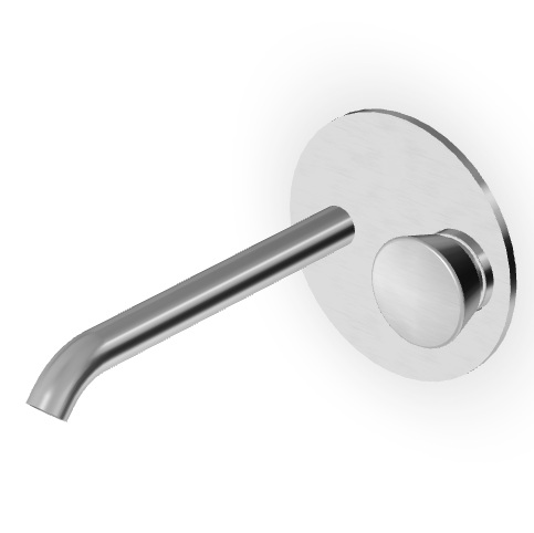 Zucchetti SABLIER ZSL735.X+R96720 2-hole built-in basin mixer wall, spout 225mm, AISI 316L – 12 finishings, incl 10 PVD finishings