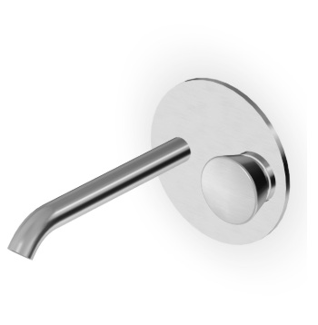 Zucchetti SABLIER ZSL736.X+R96720 2-hole built-in basin mixer wall, spout 195mm, AISI 316L – 12 finishings, incl 10 PVD finishings
