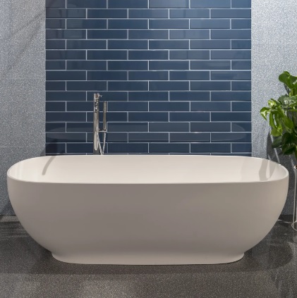 Kos by Zucchetti Sidd freestanding bath in solid surface 1710x710xh-500mm – matt white